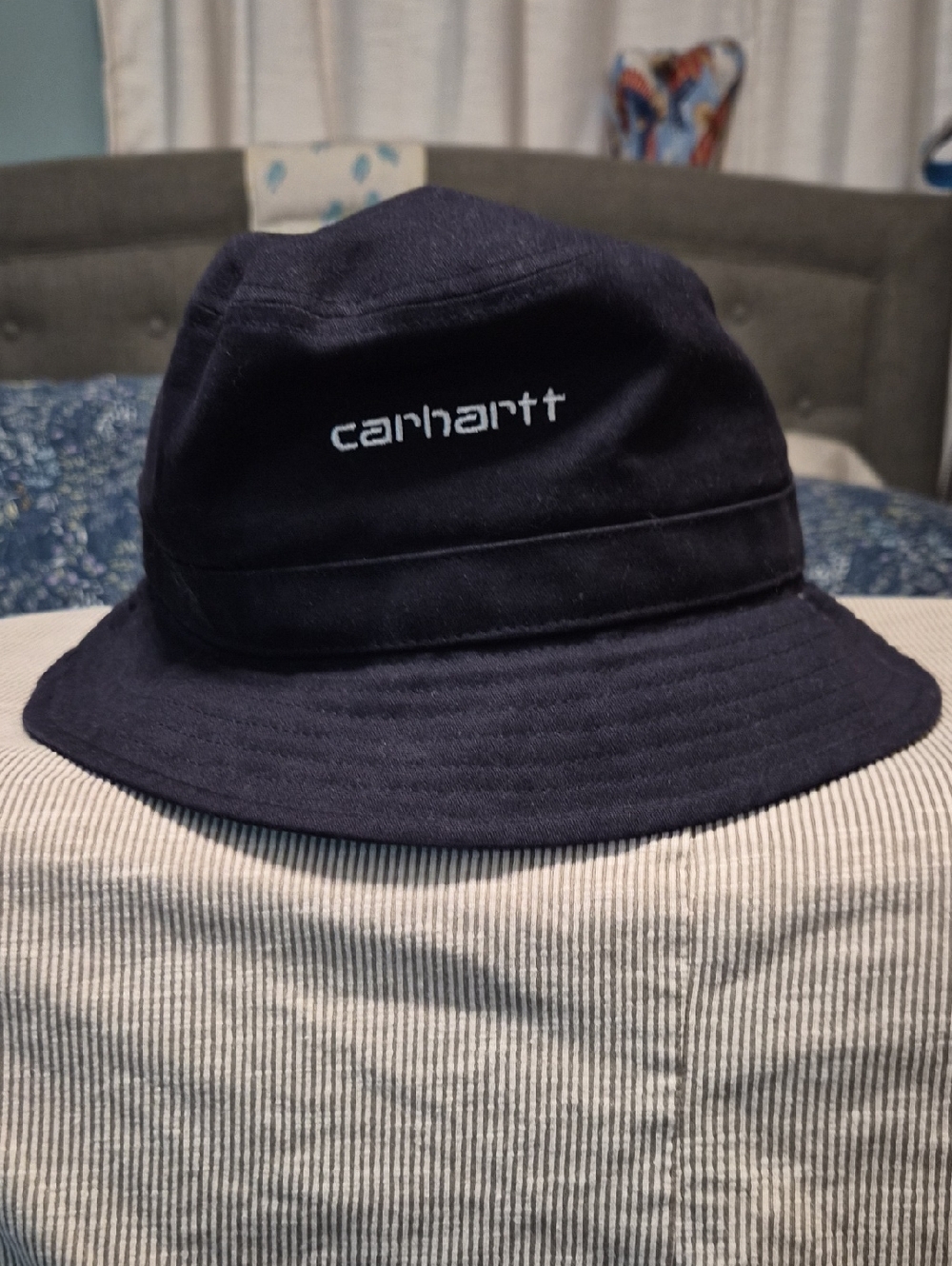 Carhartt Dark Navy Embroidered Logo Bucket Hat